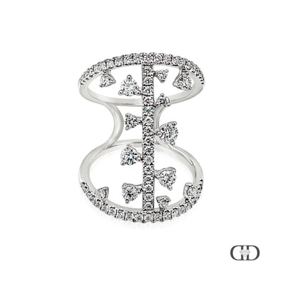 18K White Gold Ladies Diamond 1.04ctw Ring