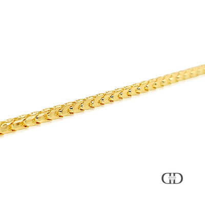 14K SOLID YELLOW GOLD FRANCO CHAIN 4MM